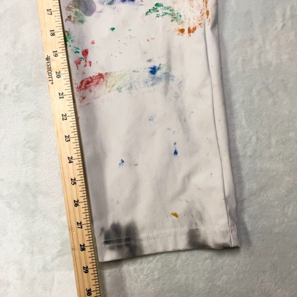 Lululemon ABC Classic Pants 30x29 Warpstreme PAINT SPLATTER THRASHED Light Beige - Picture 5 of 10